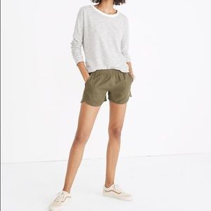Madewell Pull-On Shorts Birch Green Size S